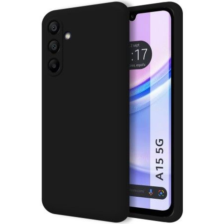 Funda Silicona Líquida Ultra Suave para Samsung Galaxy A15 4G / 5G color Negra