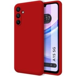 Funda Silicona Líquida Ultra Suave para Samsung Galaxy A15 4G / 5G color Roja