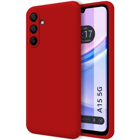 Funda Silicona Líquida Ultra Suave para Samsung Galaxy A15 4G / 5G color Roja