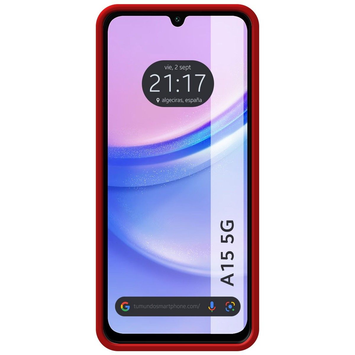 Funda Silicona Líquida Ultra Suave para Samsung Galaxy A15 4G / 5G color Roja
