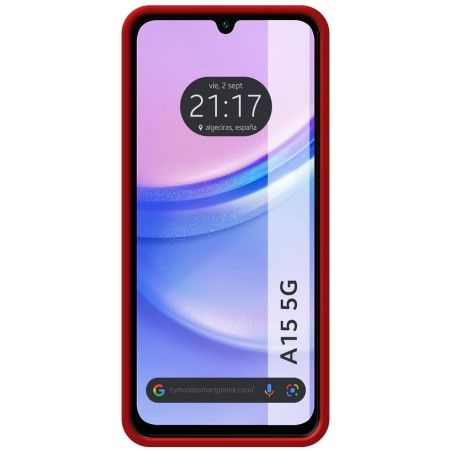 Funda Silicona Líquida Ultra Suave para Samsung Galaxy A15 4G / 5G color Roja