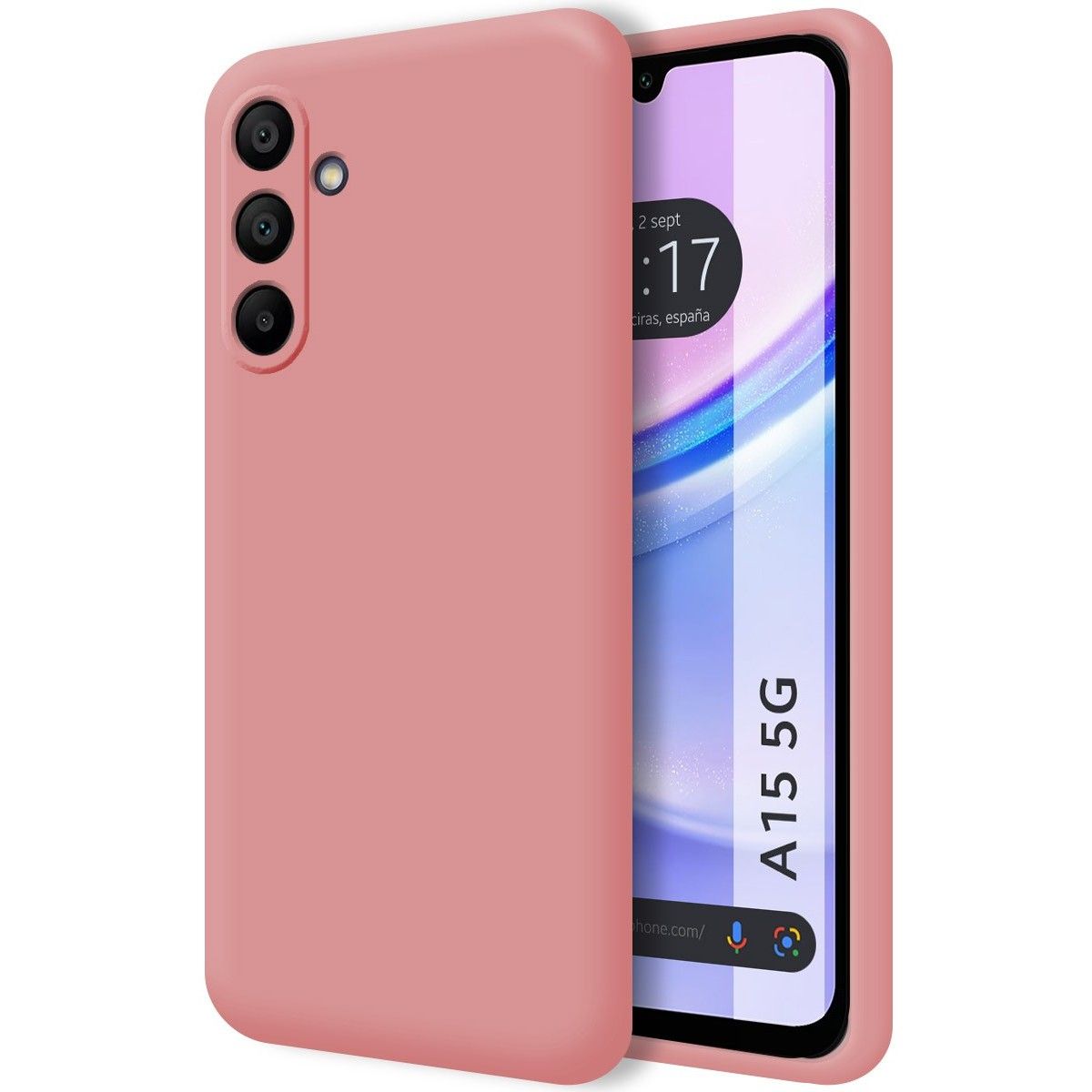 Funda Silicona Líquida Ultra Suave para Samsung Galaxy A15 4G / 5G color Rosa