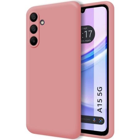Funda Silicona Líquida Ultra Suave para Samsung Galaxy A15 4G / 5G color Rosa