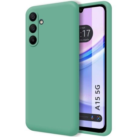 Funda Silicona Líquida Ultra Suave para Samsung Galaxy A15 4G / 5G color Verde