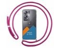 Personaliza tu Funda Colgante Transparente para Oppo A79 5G con Cordon Rosa Fucsia Dibujo Personalizada