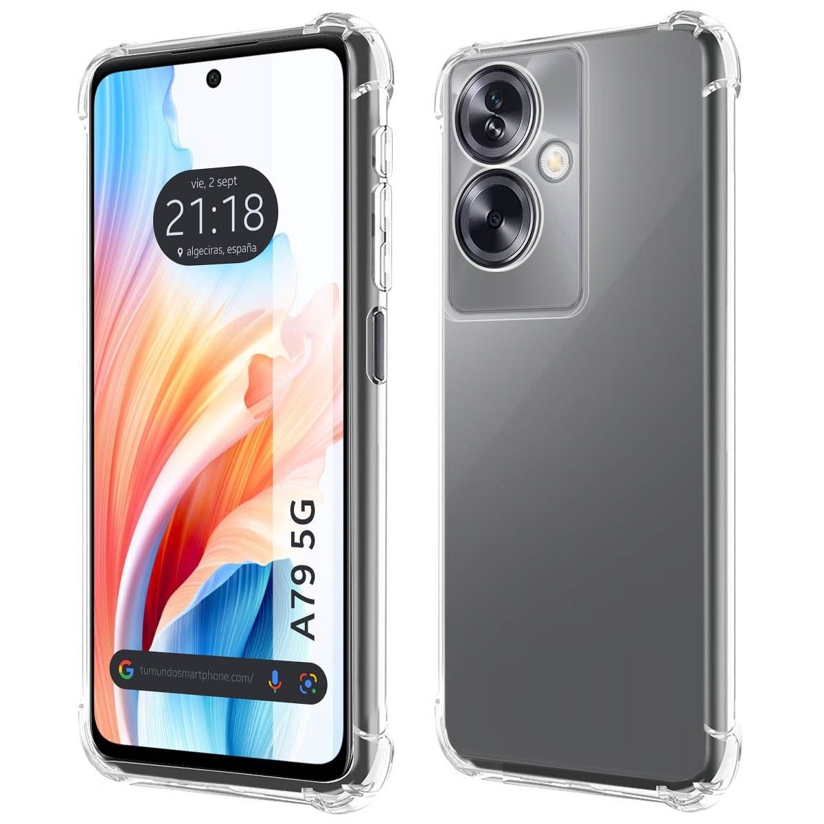 Funda Silicona Antigolpes Transparente para Oppo A79 5G