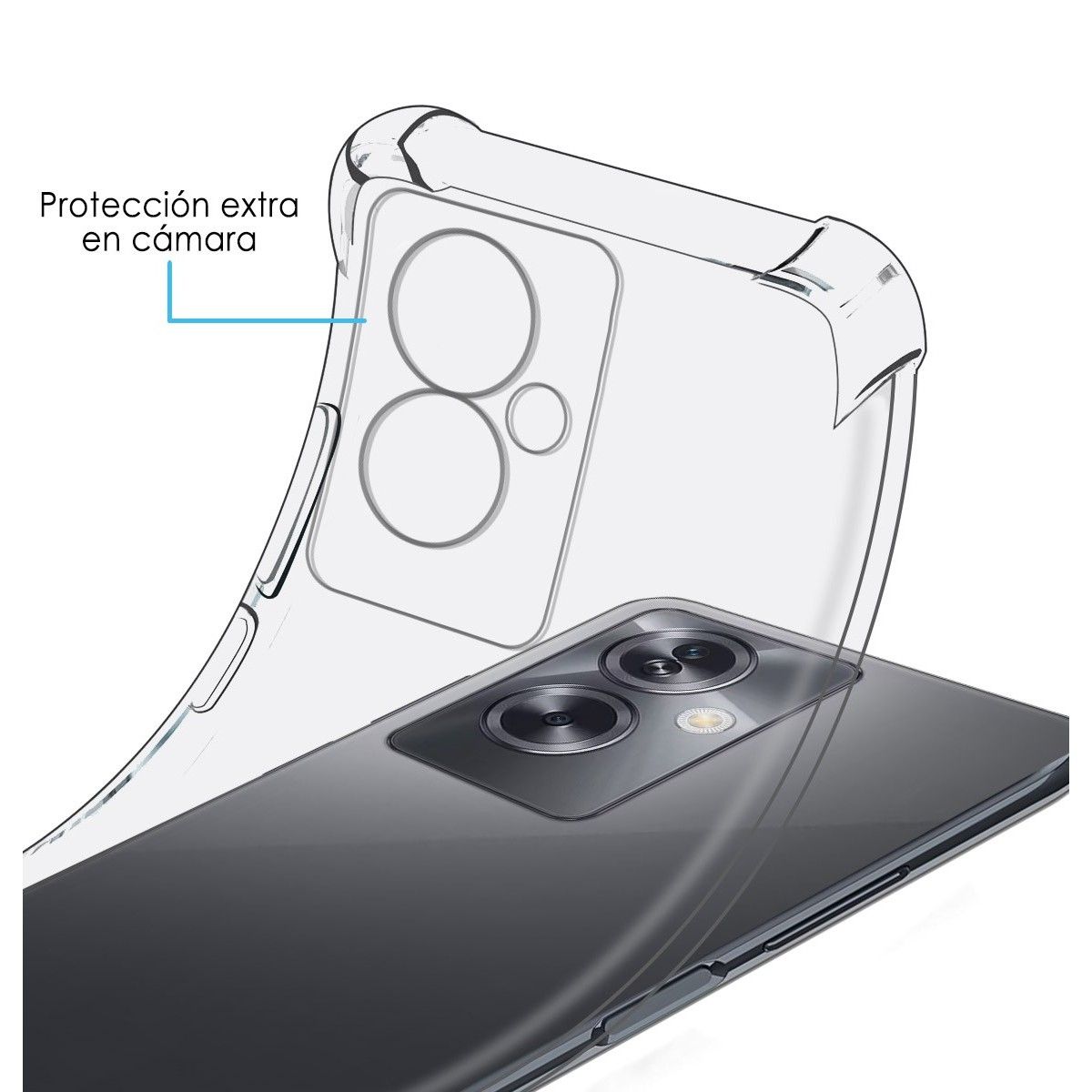 Funda Silicona Antigolpes Transparente para Oppo A79 5G
