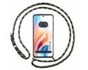Funda Colgante Transparente para Oppo A79 5G con Cordon Verde / Dorado