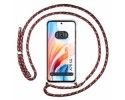 Funda Colgante Transparente para Oppo A79 5G con Cordon Rosa / Dorado