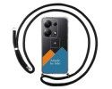 Personaliza tu Funda Colgante Transparente para Xiaomi Redmi Note 13 Pro 4G con Cordon Negro Dibujo Personalizada