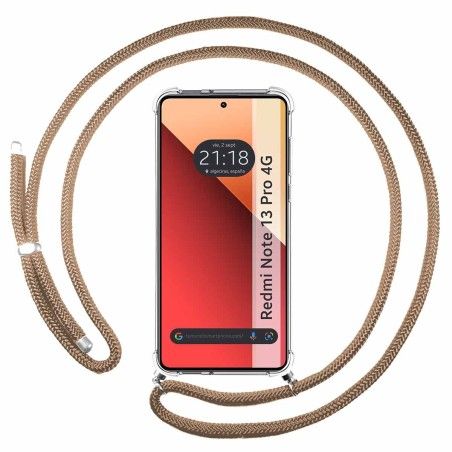Funda Colgante Transparente para Xiaomi Redmi Note 13 Pro 4G con Cordon Camel