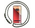 Funda Colgante Transparente para Xiaomi Redmi Note 13 Pro 4G con Cordon Verde / Dorado
