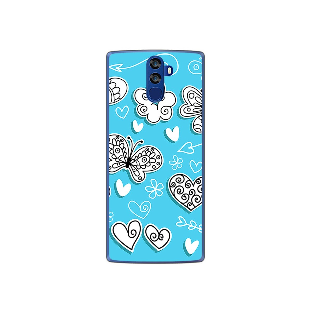 Funda Gel Tpu para Doogee Bl12000 Diseño Mariposas Dibujos