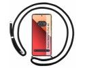Funda Colgante Transparente para Xiaomi Redmi Note 13 Pro 4G con Cordon Negro
