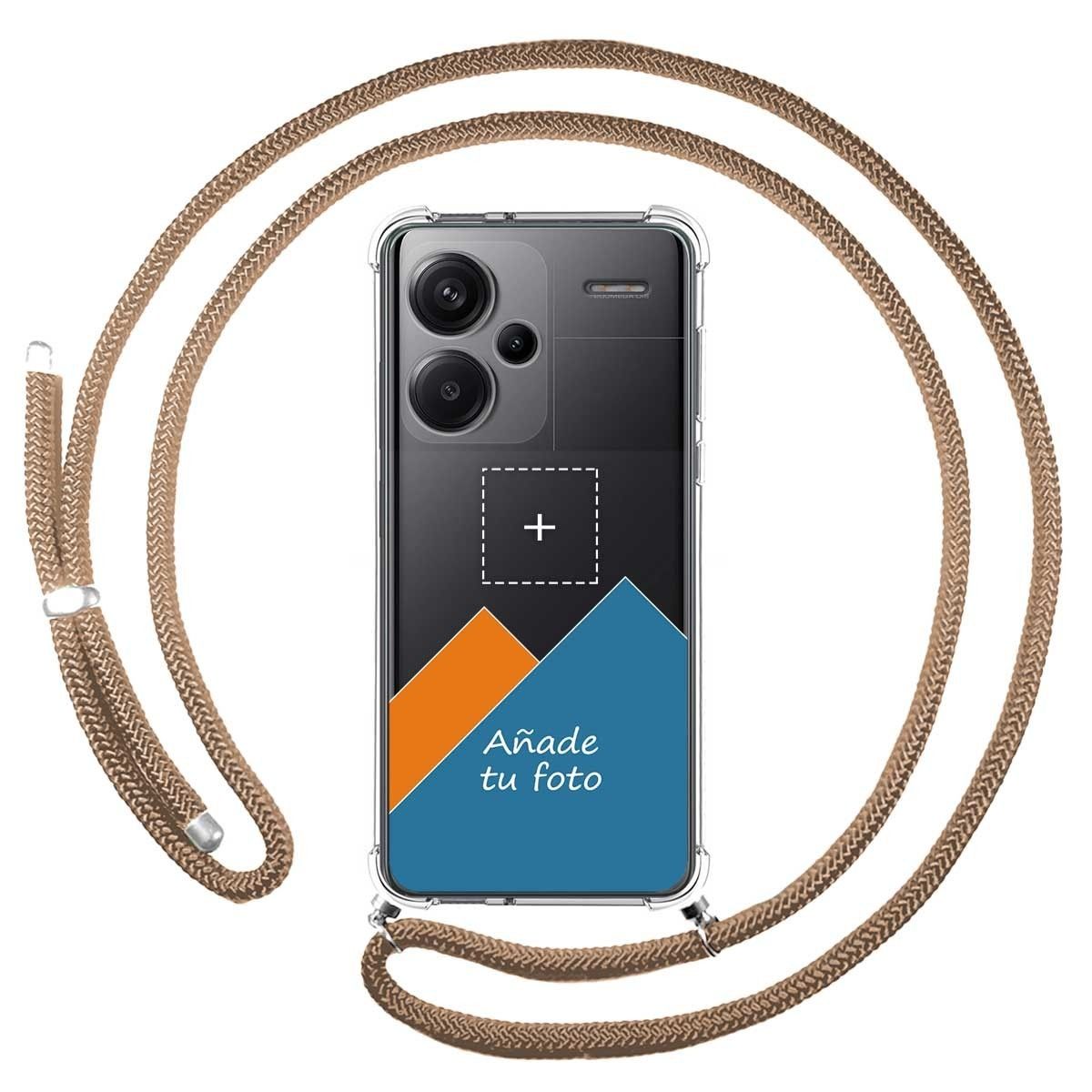 Personaliza tu Funda Colgante Transparente para Xiaomi Redmi Note 13 Pro+ Plus 5G con Cordon Camel Dibujo Personalizada