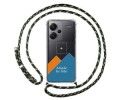 Personaliza tu Funda Colgante Transparente para Xiaomi Redmi Note 13 Pro+ Plus 5G con Cordon Verde / Dorado Dibujo Personalizada