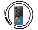 Personaliza tu Funda Colgante Transparente para Xiaomi Redmi Note 13 Pro+ Plus 5G con Cordon Negro Dibujo Personalizada