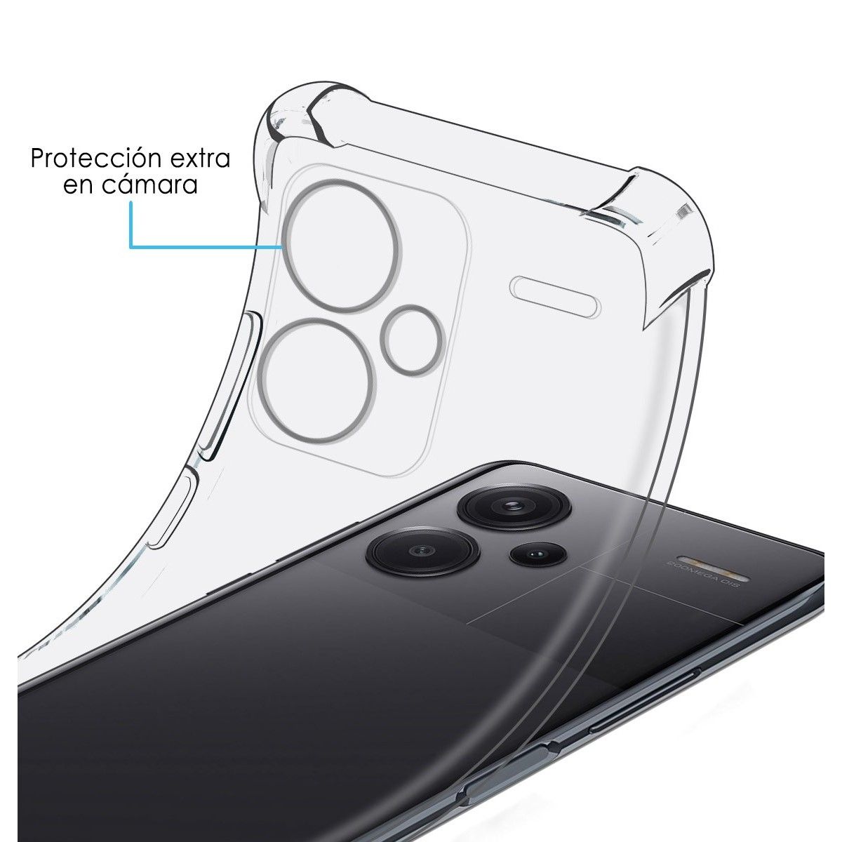 Funda Silicona Antigolpes Transparente para Xiaomi Redmi Note 13 Pro+ Plus 5G