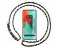 Funda Colgante Transparente para Xiaomi Redmi Note 13 Pro+ Plus 5G con Cordon Verde / Dorado