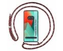 Funda Colgante Transparente para Xiaomi Redmi Note 13 Pro+ Plus 5G con Cordon Rosa / Dorado