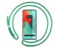 Funda Colgante Transparente para Xiaomi Redmi Note 13 Pro+ Plus 5G con Cordon Verde Agua