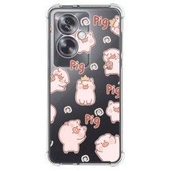Funda Silicona Antigolpes para Oppo A79 5G diseño Cerdos Dibujos