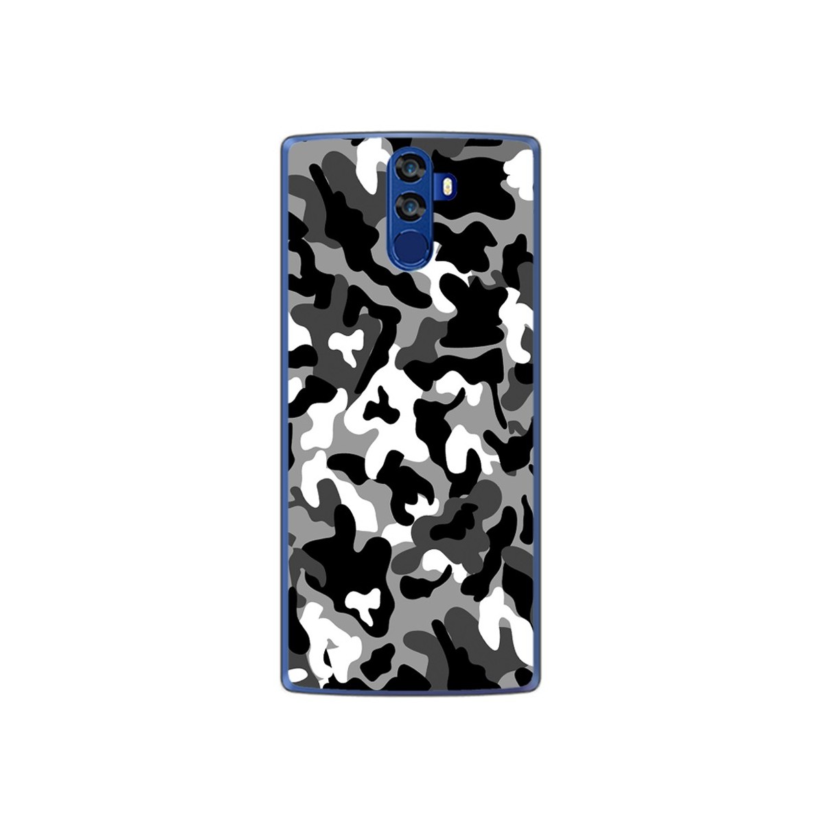 Funda Gel Tpu para Doogee Bl12000 Diseño Snow Camuflaje Dibujos