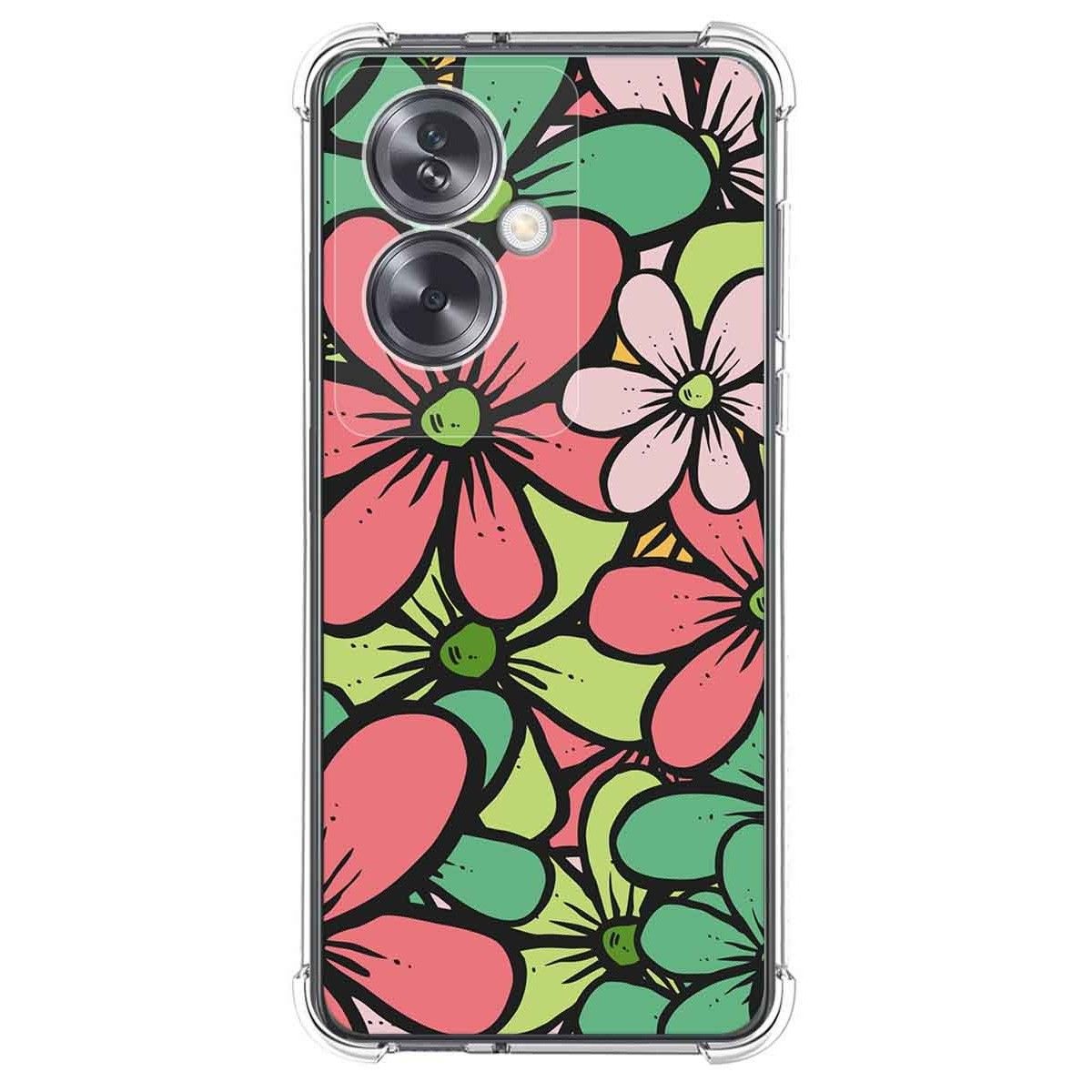 Funda Silicona Antigolpes para Oppo A79 5G diseño Flores 02 Dibujos