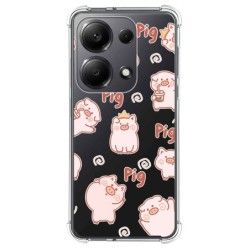 Funda Silicona Antigolpes para Xiaomi Redmi Note 13 Pro 4G diseño Cerdos Dibujos