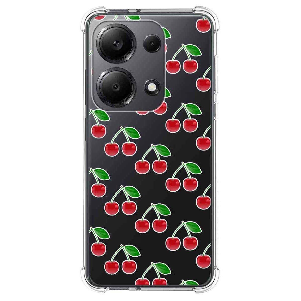Funda Silicona Antigolpes para Xiaomi Redmi Note 13 Pro 4G diseño Cerezas Dibujos