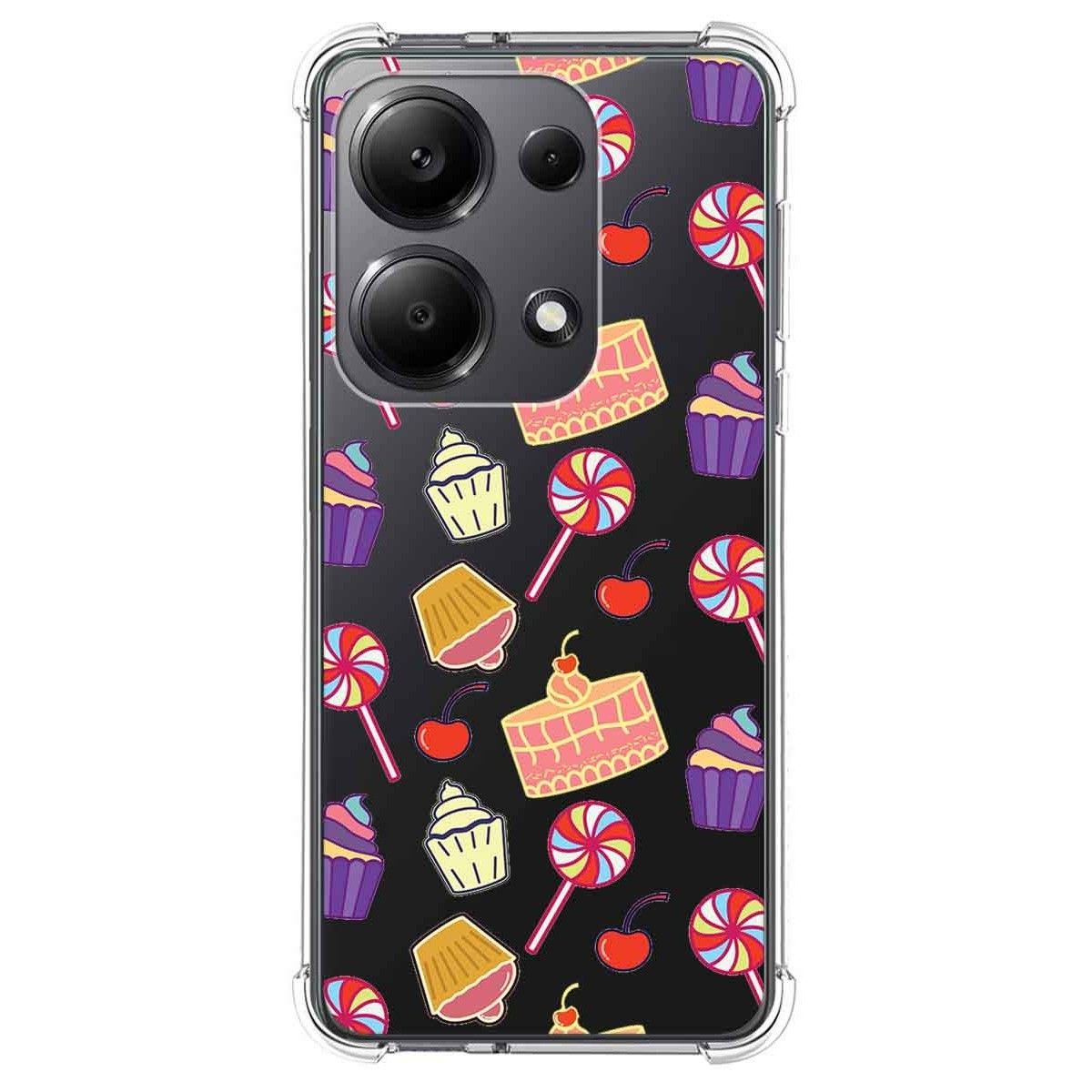 Funda Silicona Antigolpes para Xiaomi Redmi Note 13 Pro 4G diseño Dulces 01 Dibujos