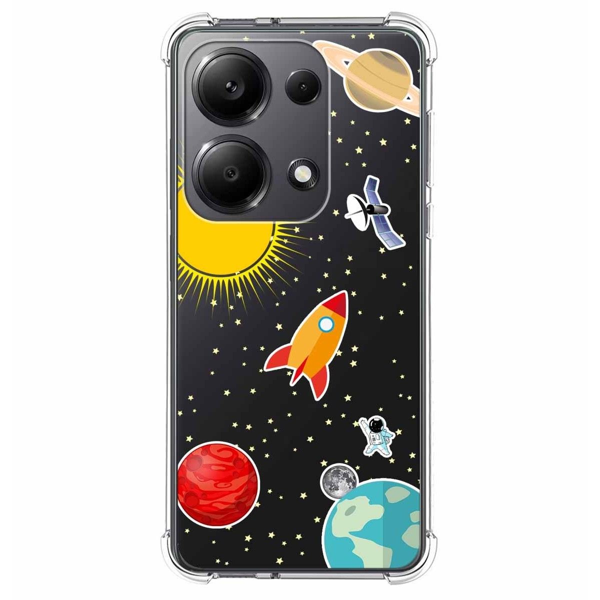 Funda Silicona Antigolpes para Xiaomi Redmi Note 13 Pro 4G diseño Espacio Dibujos