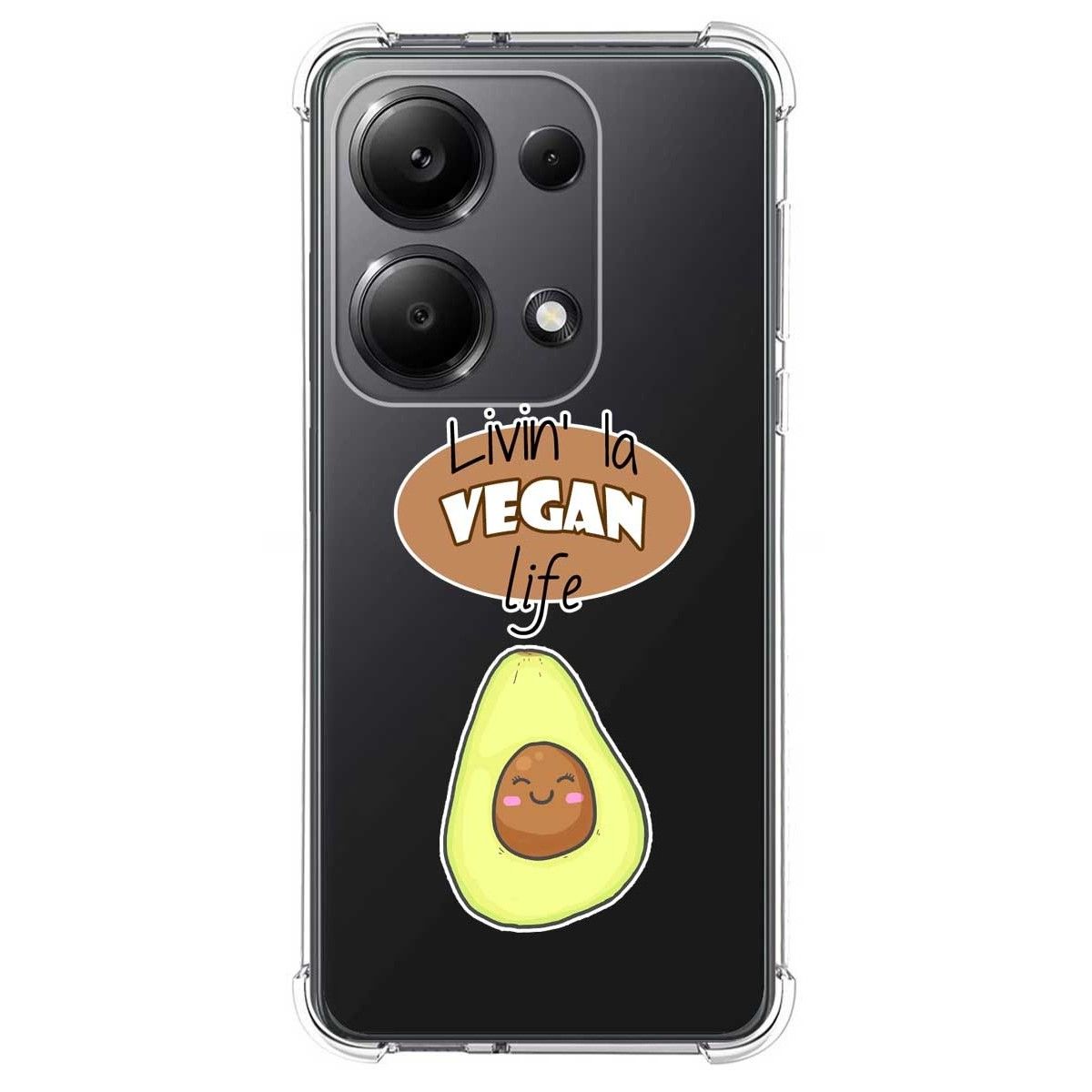 Funda Silicona Antigolpes para Xiaomi Redmi Note 13 Pro 4G diseño Vegan Life Dibujos