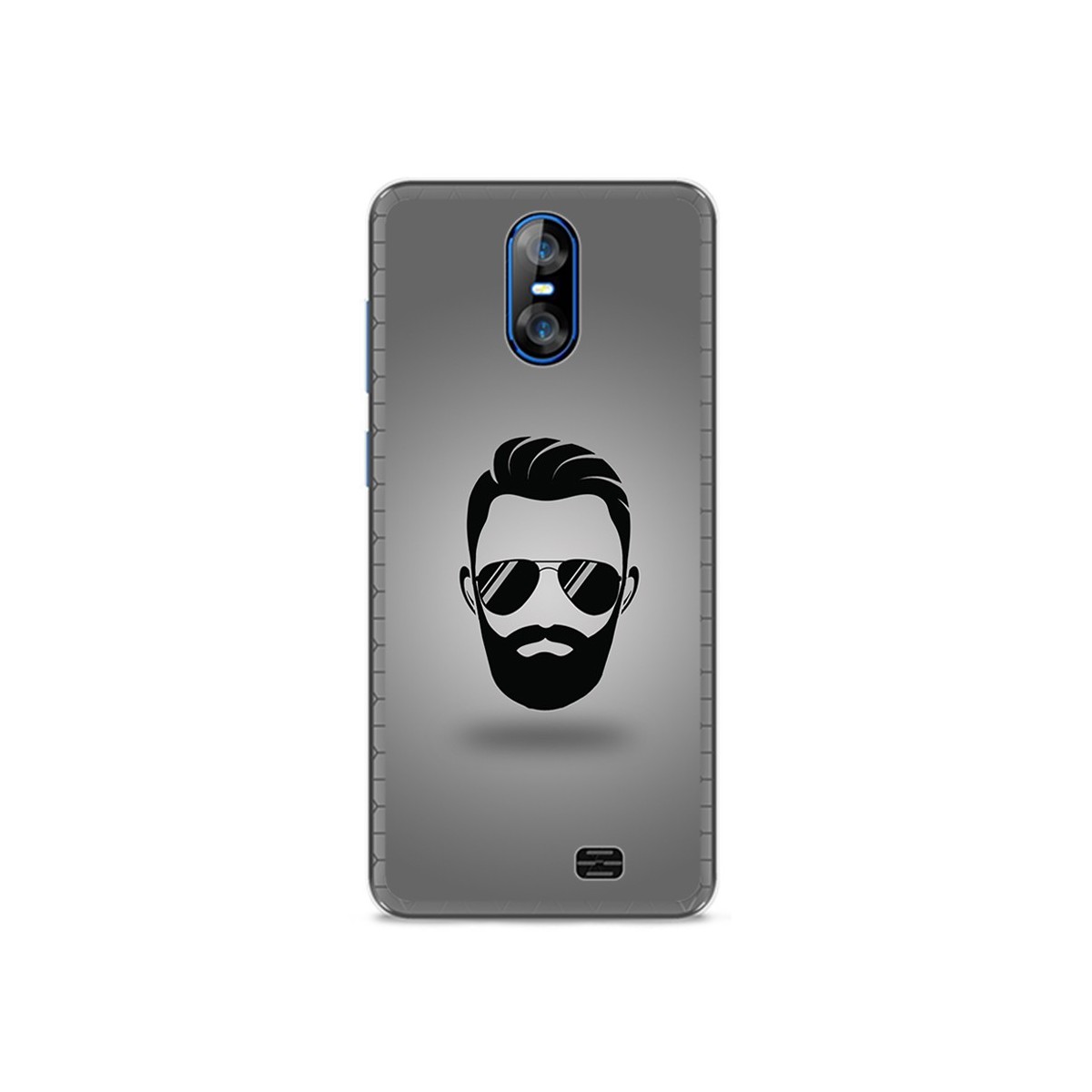 Funda Gel Tpu para Homtom S12 Diseño Barba Dibujos