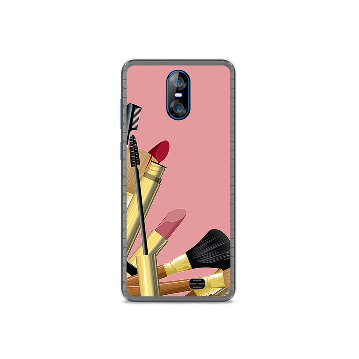 Funda Gel Tpu para Homtom S12 Diseño Brochas Dibujos
