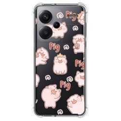 Funda Silicona Antigolpes para Xiaomi Redmi Note 13 Pro+ Plus 5G diseño Cerdos Dibujos