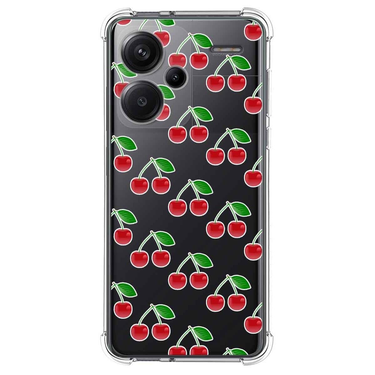 Funda Silicona Antigolpes para Xiaomi Redmi Note 13 Pro+ Plus 5G diseño Cerezas Dibujos