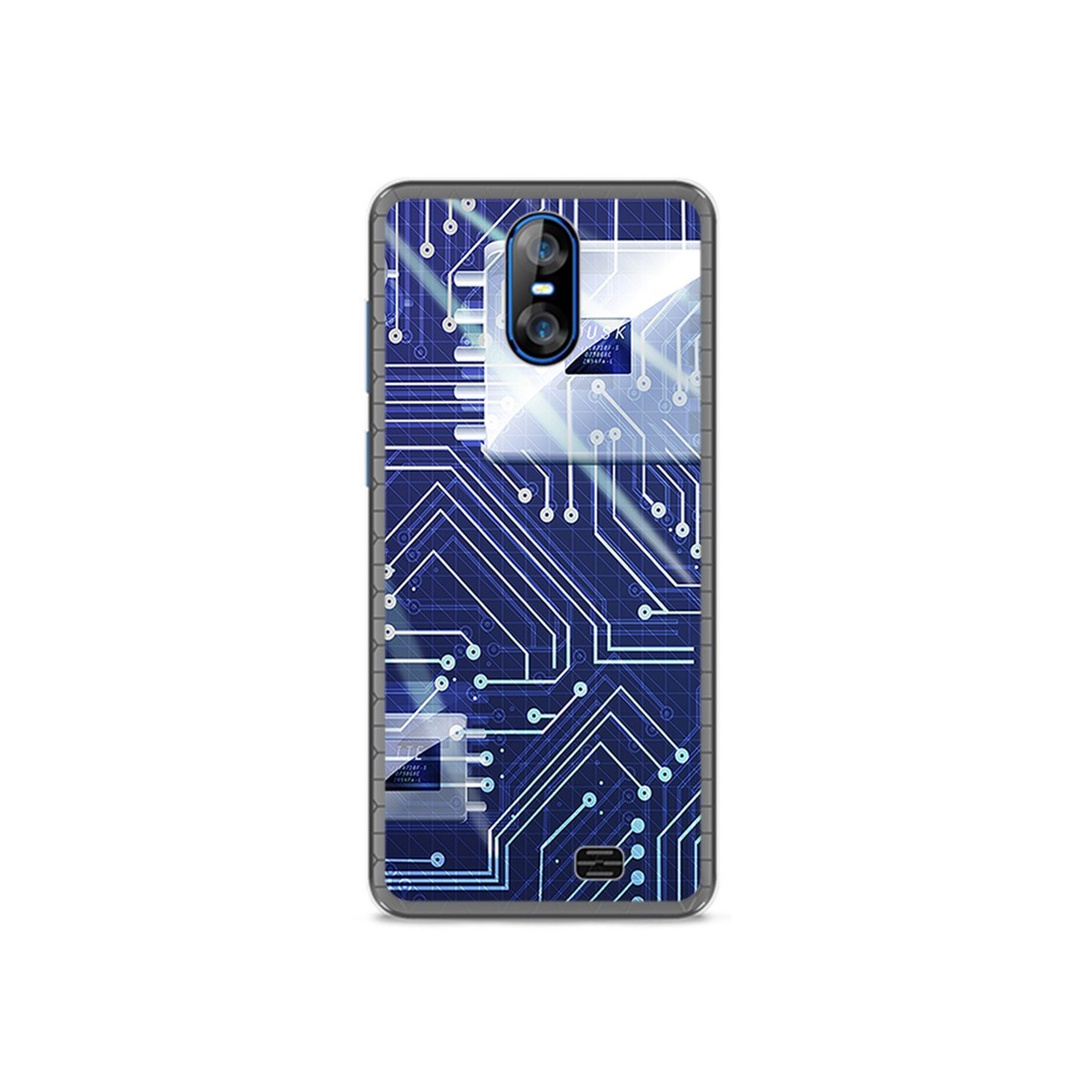 Funda Gel Tpu para Homtom S12 Diseño Circuito Dibujos