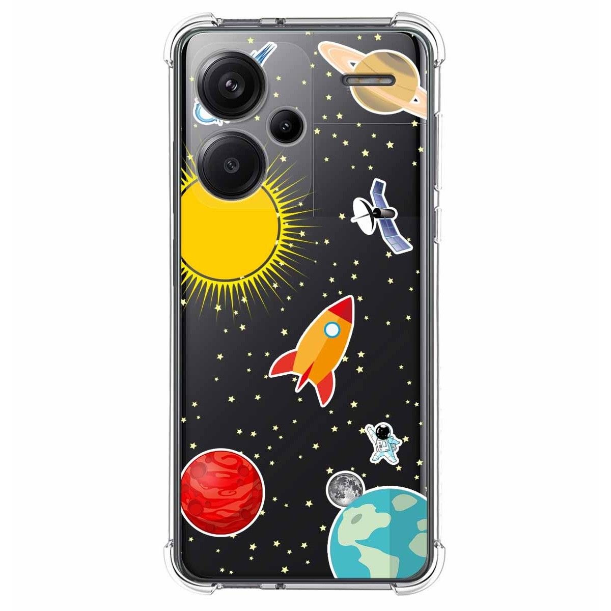 Funda Silicona Antigolpes para Xiaomi Redmi Note 13 Pro+ Plus 5G diseño Espacio Dibujos