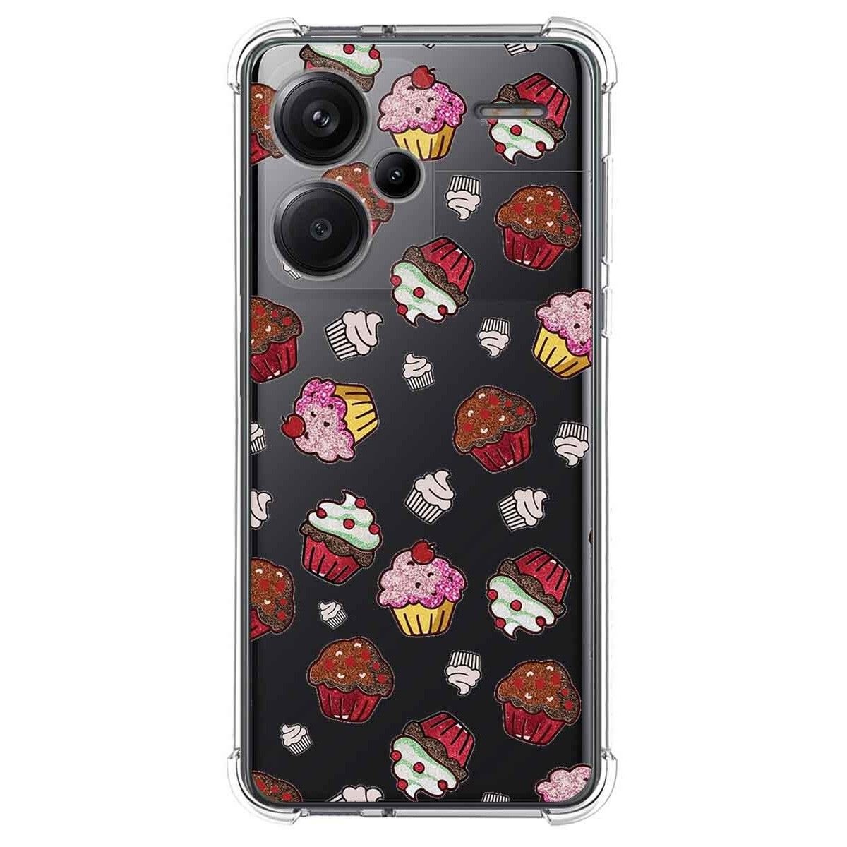 Funda Silicona Antigolpes para Xiaomi Redmi Note 13 Pro+ Plus 5G diseño Muffins Dibujos
