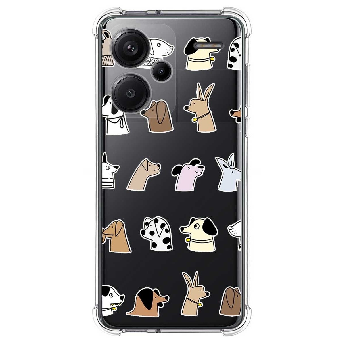 Funda Silicona Antigolpes para Xiaomi Redmi Note 13 Pro+ Plus 5G diseño Perros Dibujos