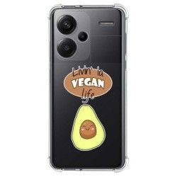 Funda Silicona Antigolpes para Xiaomi Redmi Note 13 Pro+ Plus 5G diseño Vegan Life Dibujos