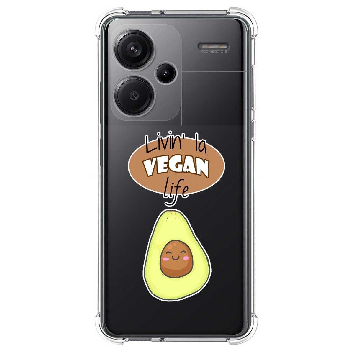 Funda Silicona Antigolpes para Xiaomi Redmi Note 13 Pro+ Plus 5G diseño Vegan Life Dibujos