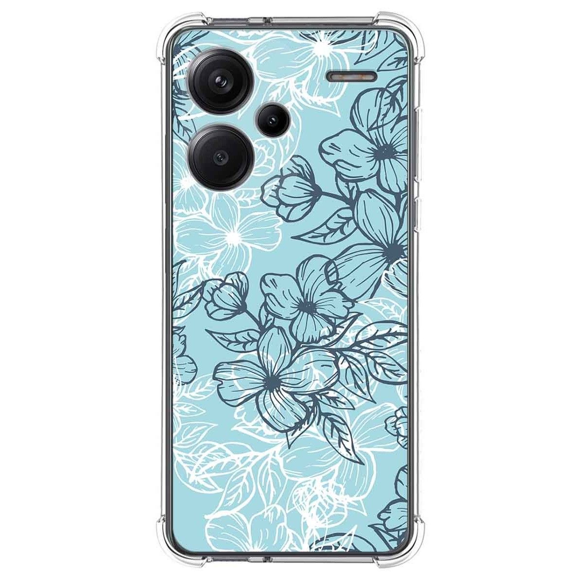 Funda Silicona Antigolpes para Xiaomi Redmi Note 13 Pro+ Plus 5G diseño Flores 03 Dibujos