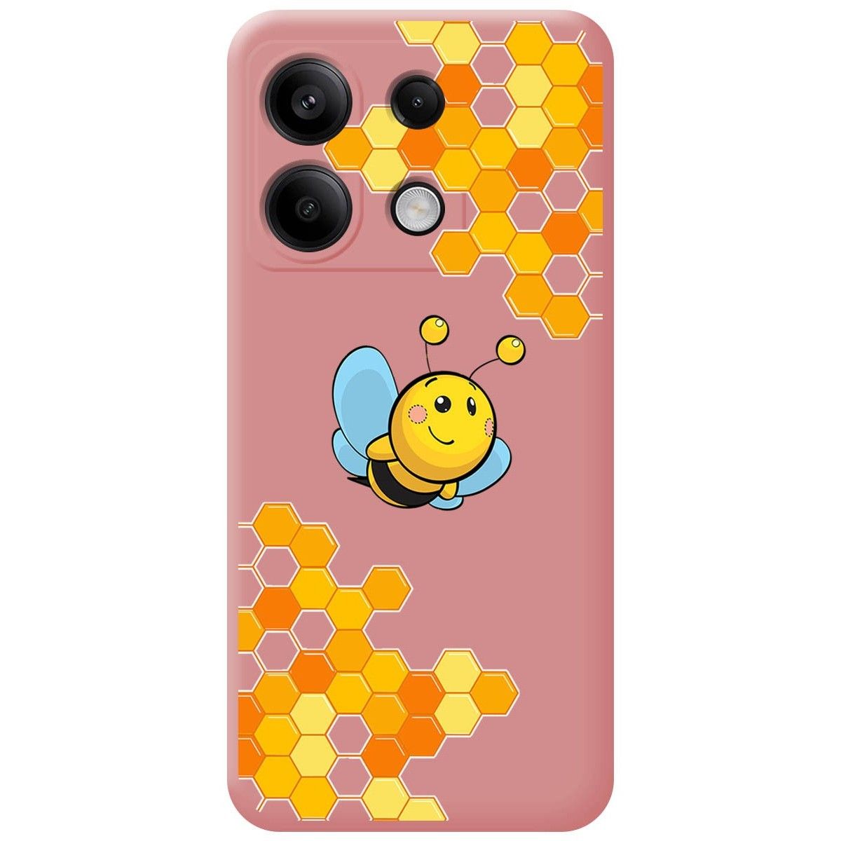 Funda Silicona Líquida Rosa para Xiaomi Redmi Note 13 5G diseño Abeja Dibujos