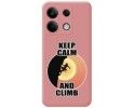 Funda Silicona Líquida Rosa para Xiaomi Redmi Note 13 5G diseño Mujer Escalada Dibujos