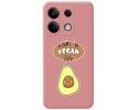 Funda Silicona Líquida Rosa para Xiaomi Redmi Note 13 5G diseño Vegan Life Dibujos