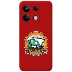 Funda Silicona Líquida Roja para Xiaomi Redmi Note 13 5G diseño Adventure Dibujos