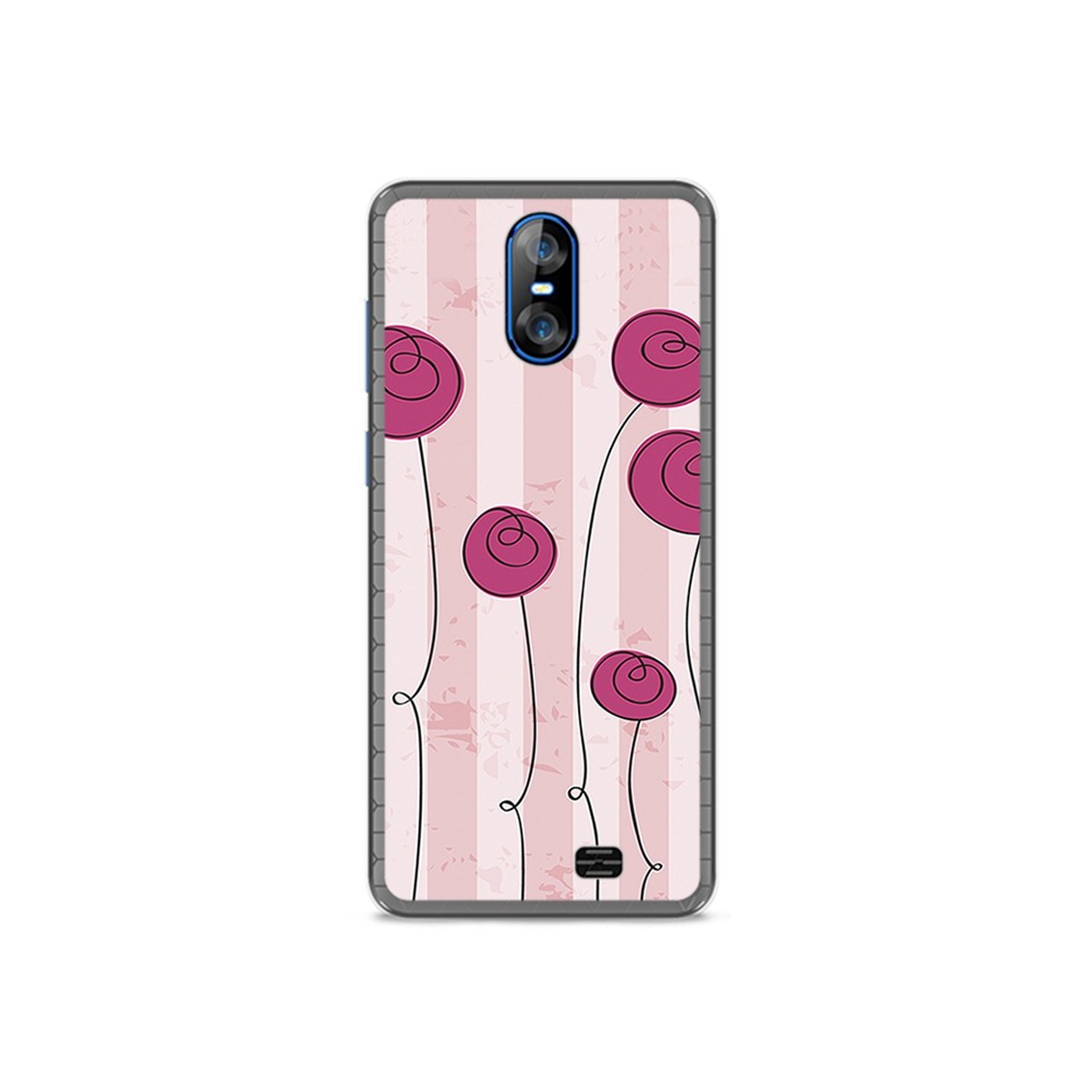 Funda Gel Tpu para Homtom S12 Diseño Flores Vintage Dibujos