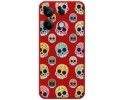 Funda Silicona Líquida Roja para Xiaomi Redmi Note 13 5G diseño Catrina Dibujos